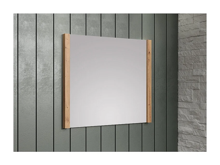 Miroir avec bords en bois MDF clair Maria