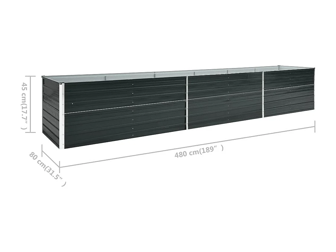 Jardinière lit surélevé plantes 480 x 80 x 45 cm 02_0001122