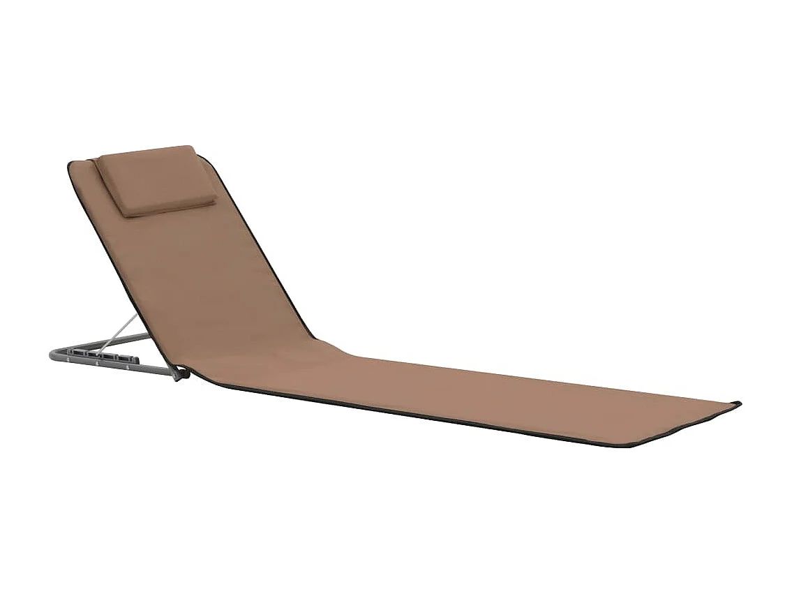 Tapis de plage chaise marron 160 x 53 x 47 cm 02_0012184