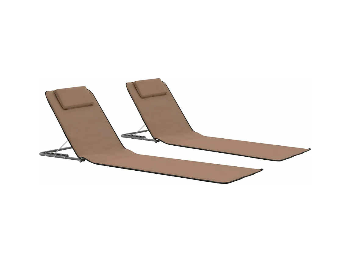 Tapis de plage chaise marron 160 x 53 x 47 cm 02_0012184