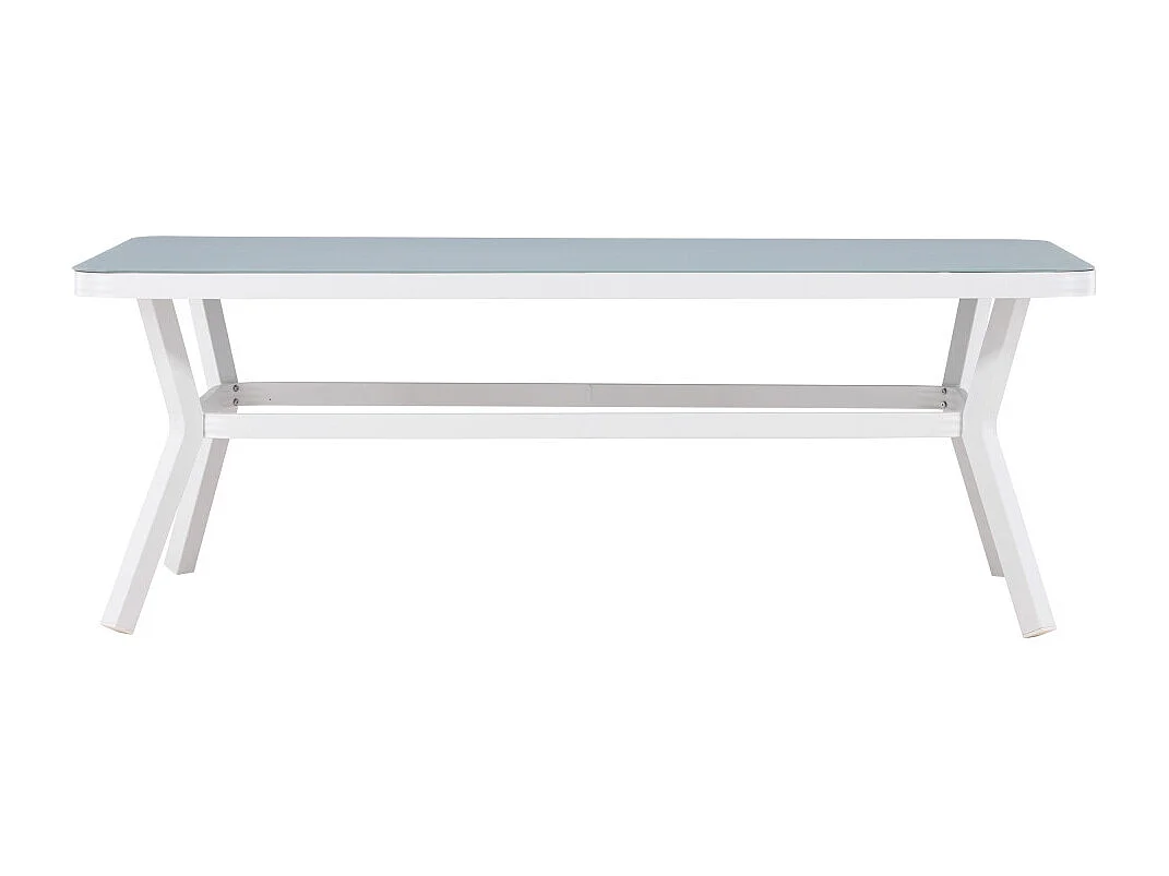 Table de Jardin "Virya" 200cm Blanc & Gris