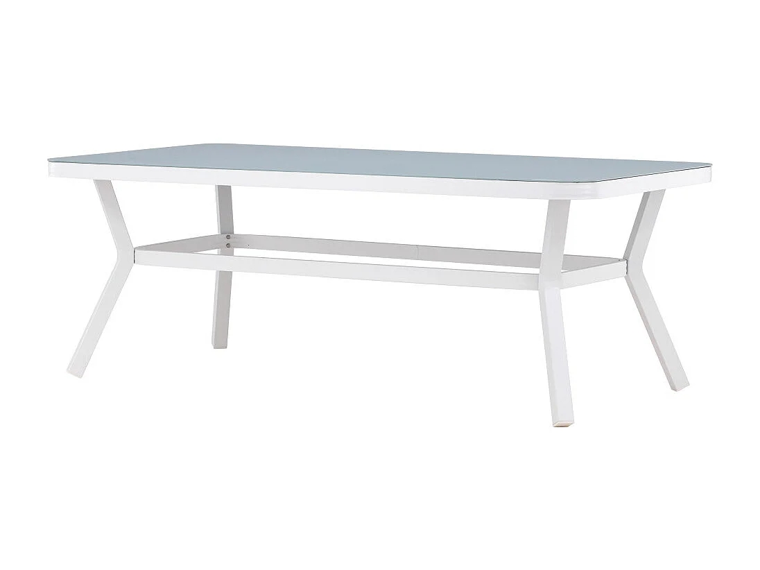 Table de Jardin "Virya" 200cm Blanc & Gris