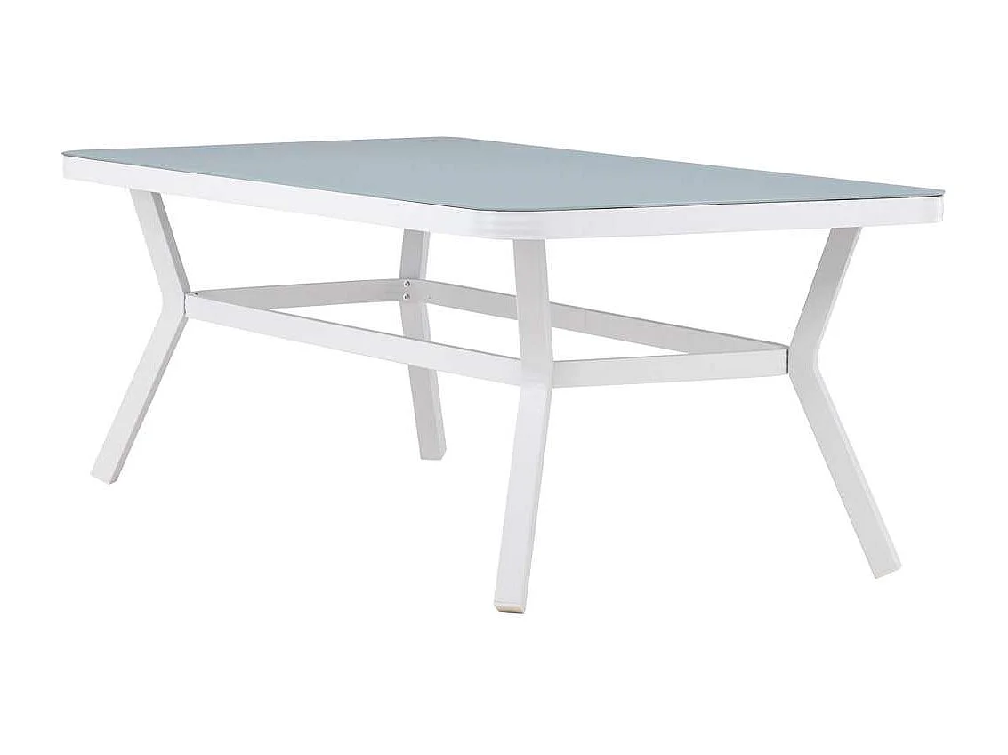 Table de Jardin "Virya" 200cm Blanc & Gris