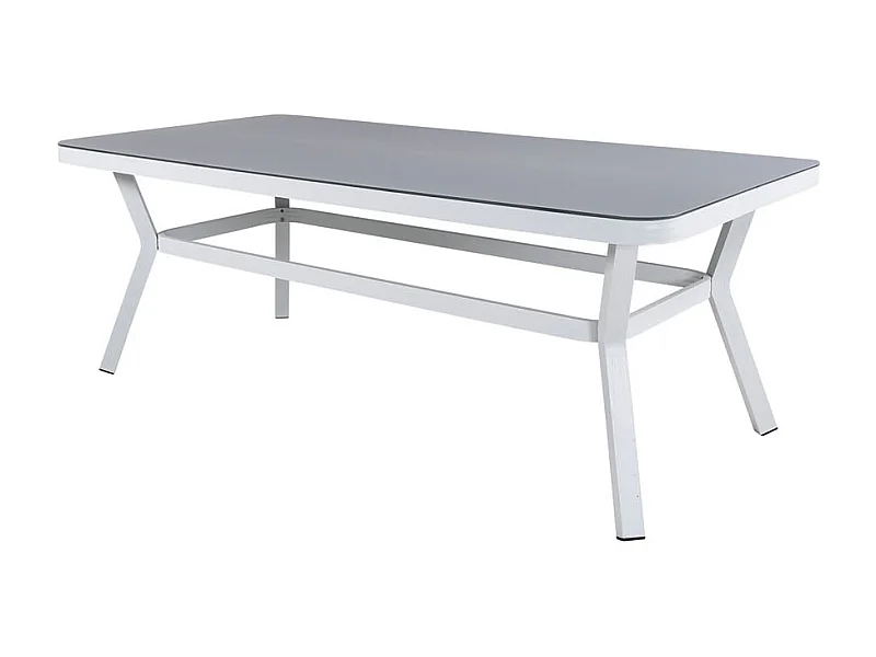 Table de Jardin "Virya" 200cm Blanc & Gris