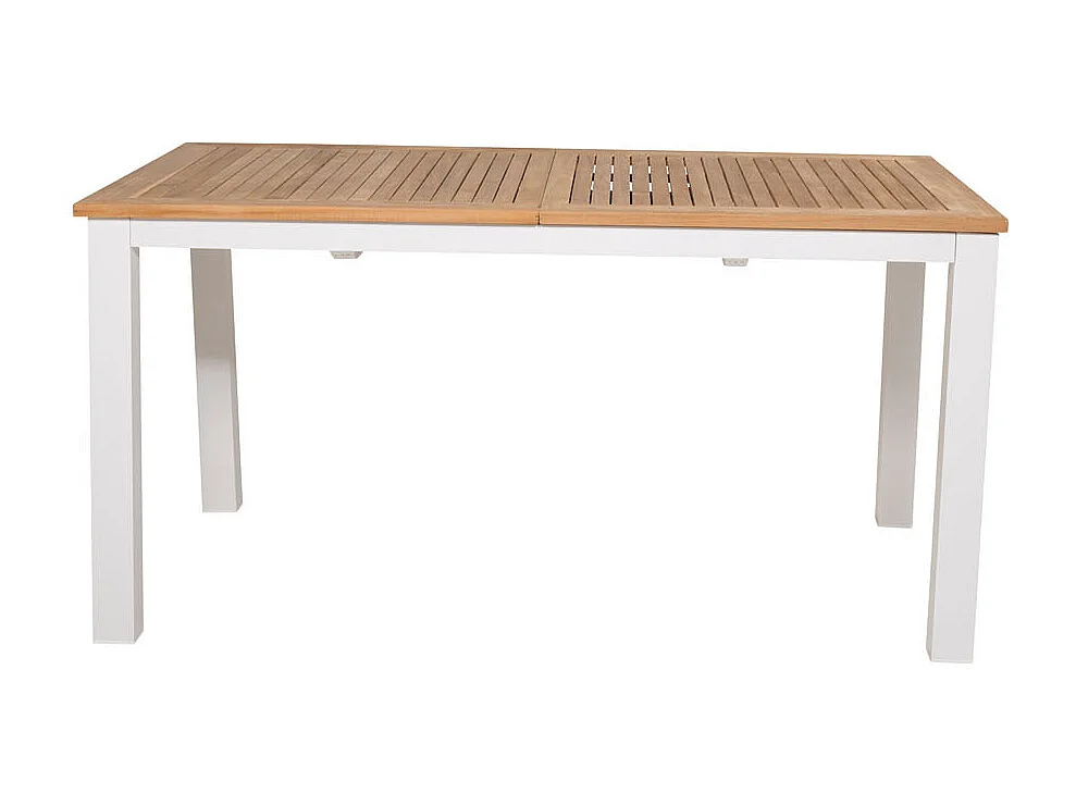 Panama eettafel tuin incl. extra blad 152, 210 cm wit, natuur.