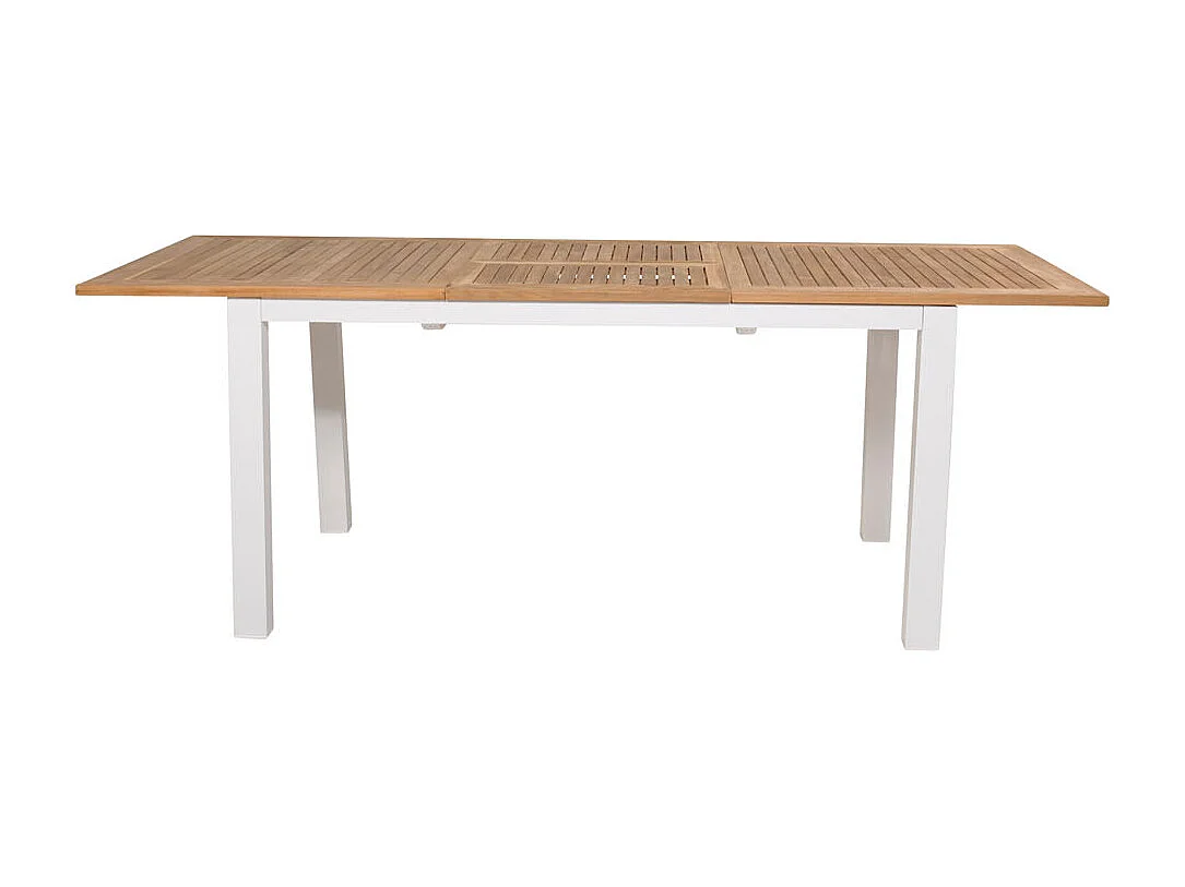 Panama eettafel tuin incl. extra blad 152, 210 cm wit, natuur.