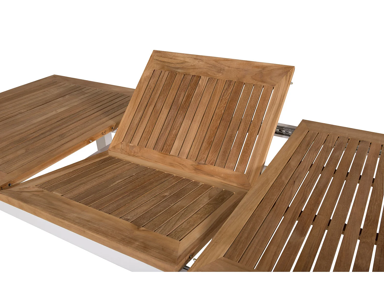 Panama eettafel tuin incl. extra blad 152, 210 cm wit, natuur.