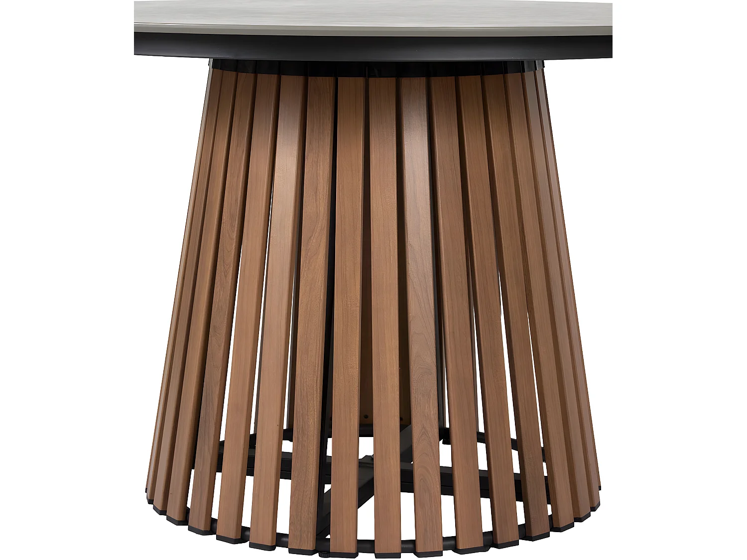 Max tuintafel Ø115cm teak, grijs.