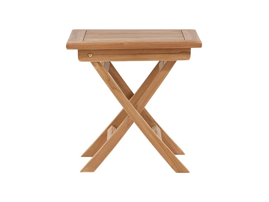 Table d'Appoint de Jardin en Teck "Kenya" 50cm Naturel