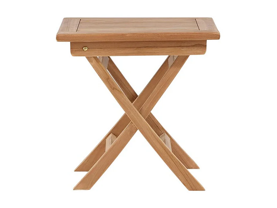 Table d'Appoint de Jardin en Teck "Kenya" 50cm Naturel