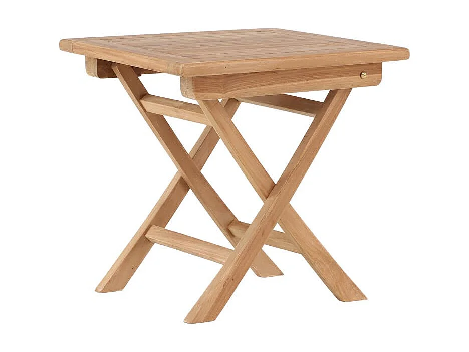 Table d'Appoint de Jardin en Teck "Kenya" 50cm Naturel