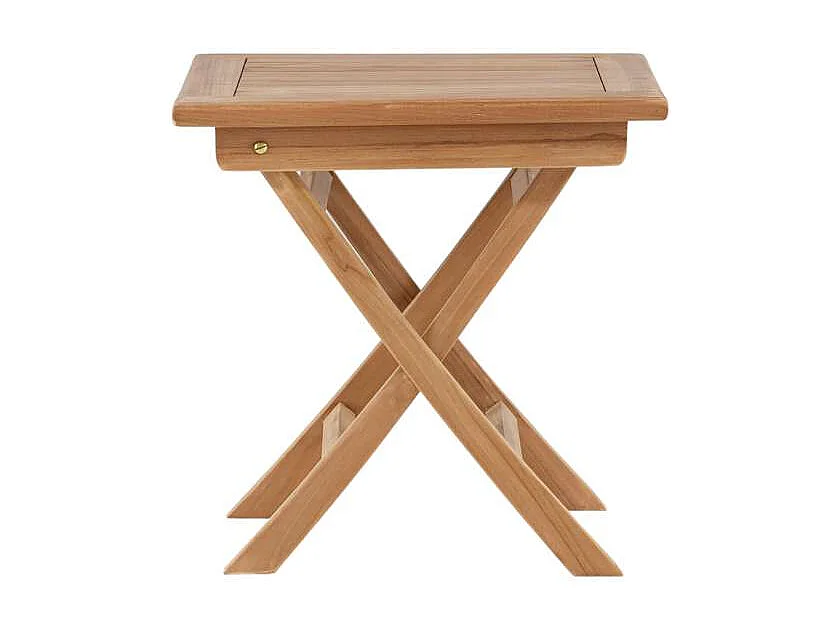 Table d'Appoint de Jardin en Teck "Kenya" 50cm Naturel