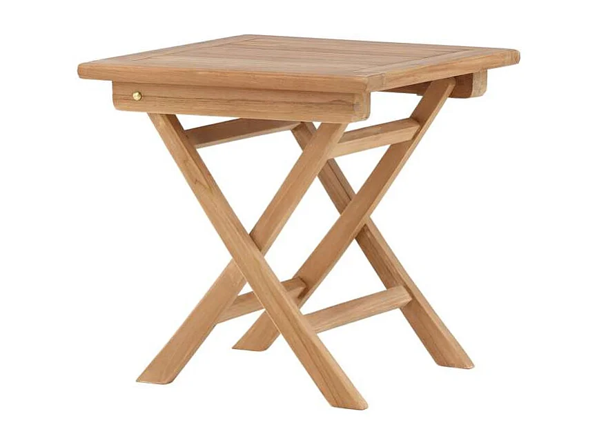 Table d'Appoint de Jardin en Teck "Kenya" 50cm Naturel