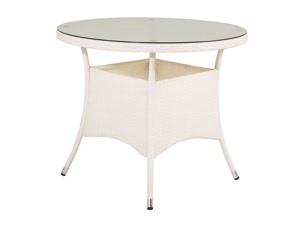 Table de Jardin Ronde "Volta" 90cm Blanc