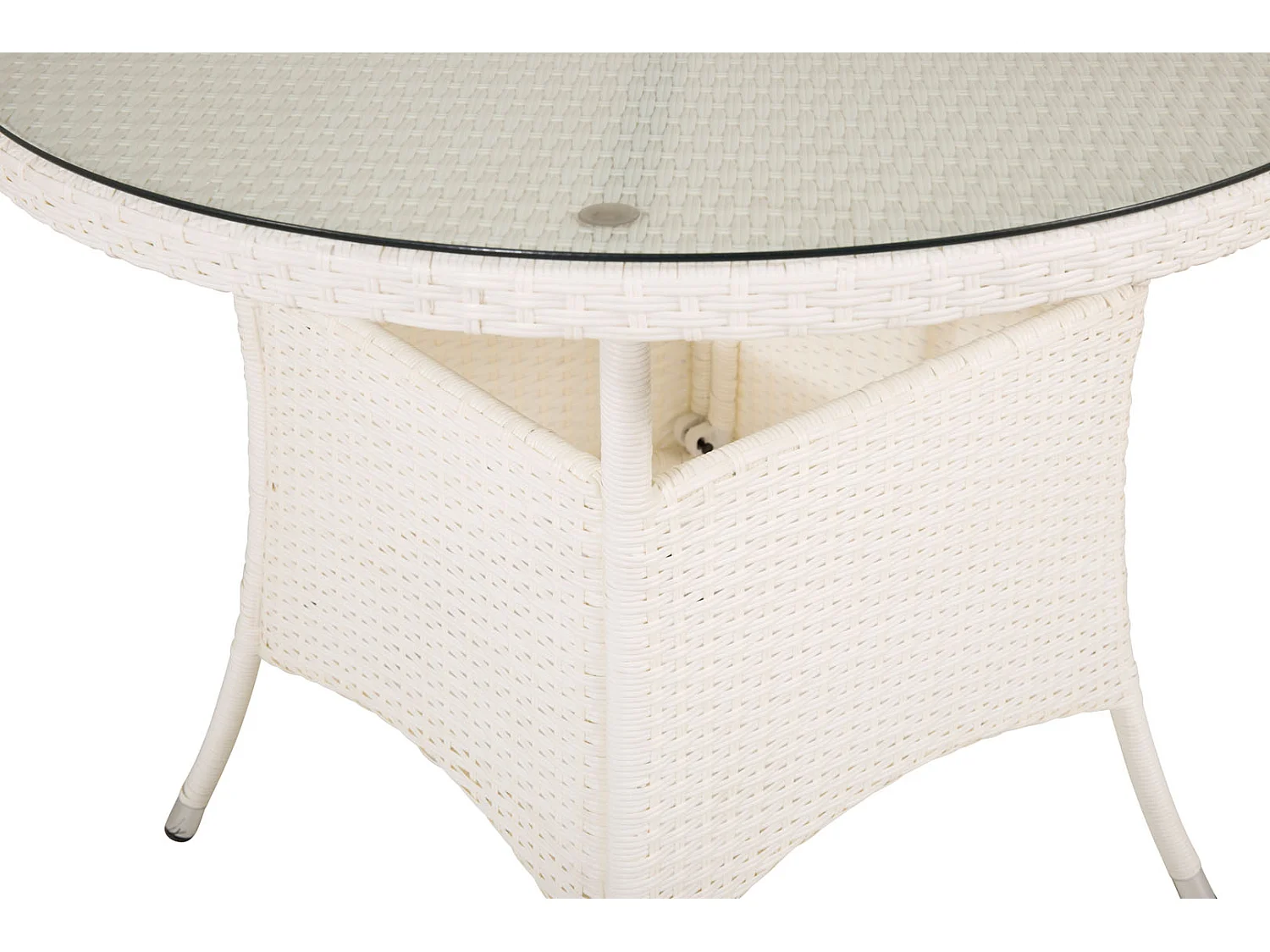 Table de Jardin Ronde "Volta" 90cm Blanc