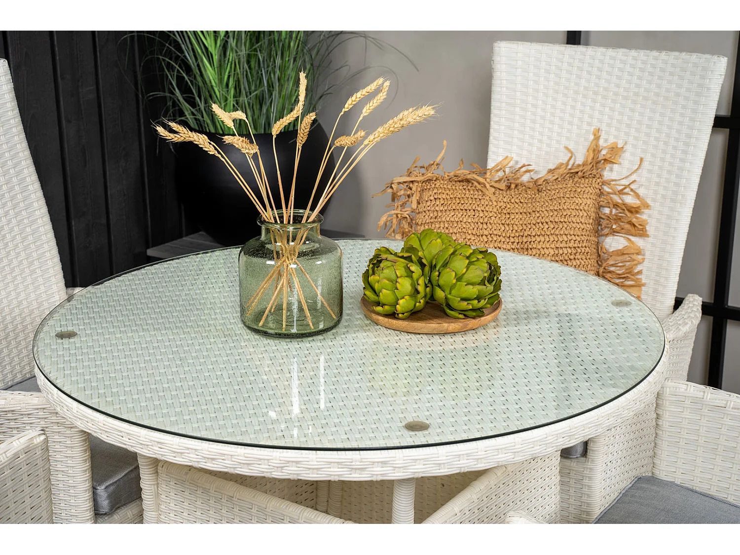 Table de Jardin Ronde "Volta" 90cm Blanc