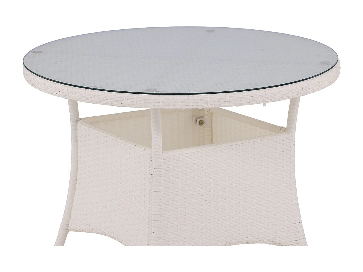 Table de Jardin Ronde "Volta" 90cm Blanc