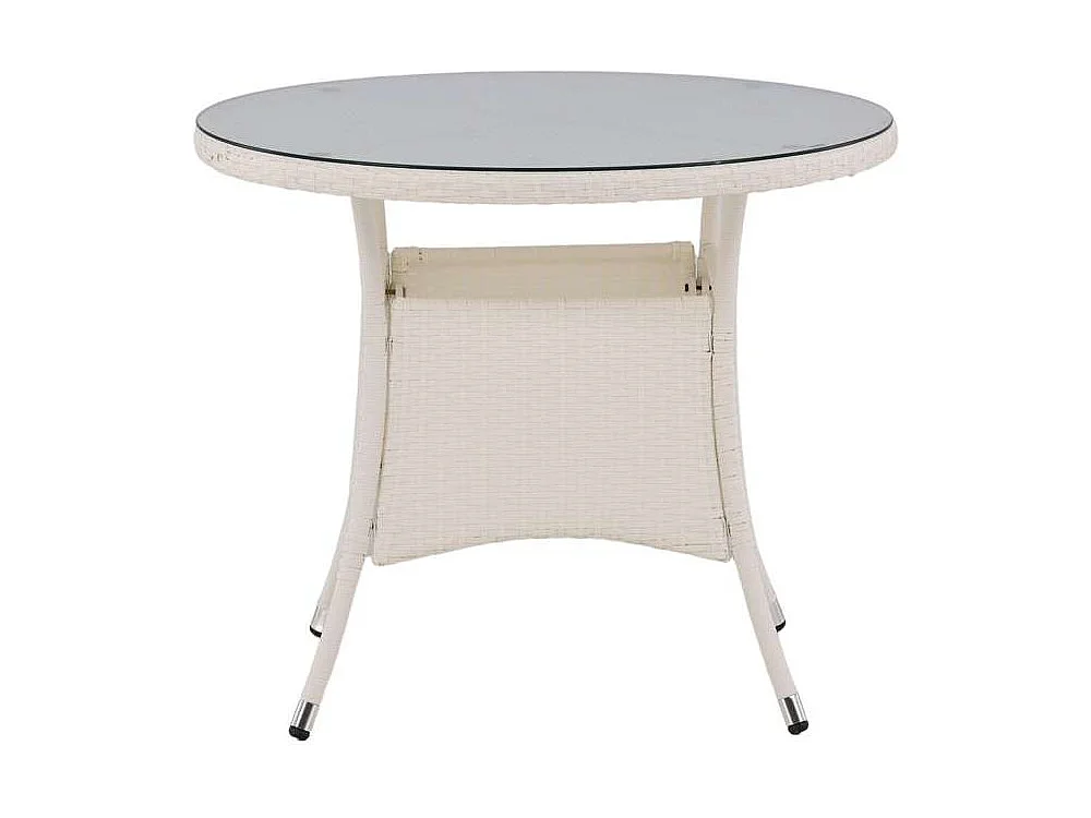 Table de Jardin Ronde "Volta" 90cm Blanc