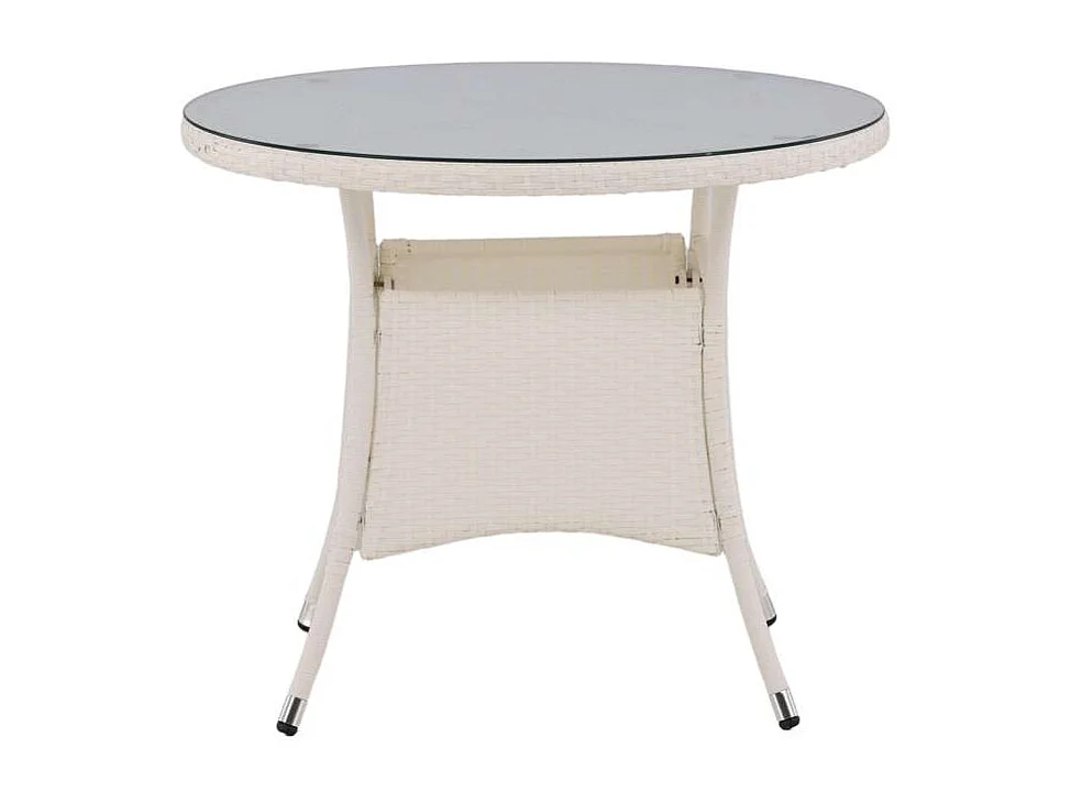 Table de Jardin Ronde "Volta" 90cm Blanc