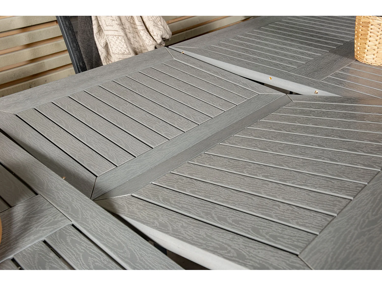 Albany eettafel tuin incl. extra blad 160, 240 cm zwartgrijs.