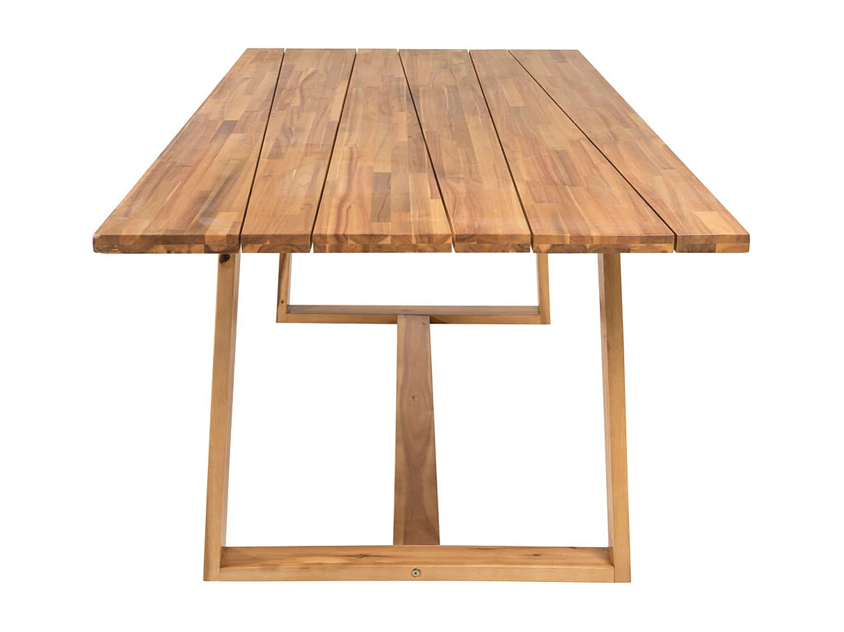 Plankton eettafel tuin teak look, geolied.