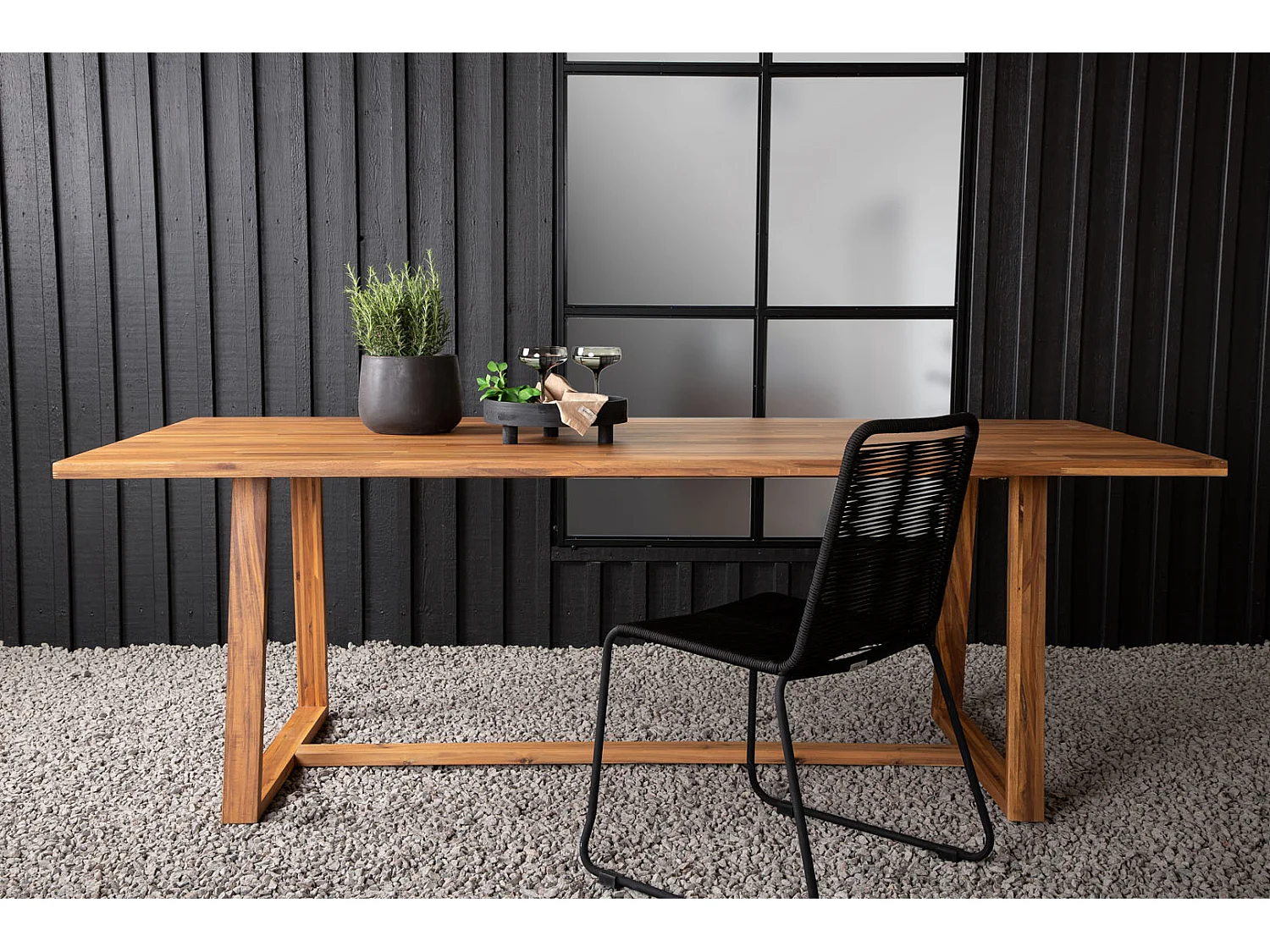 Plankton eettafel tuin teak look, geolied.