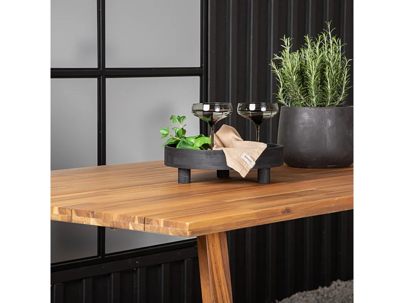 Plankton eettafel tuin teak look, geolied.