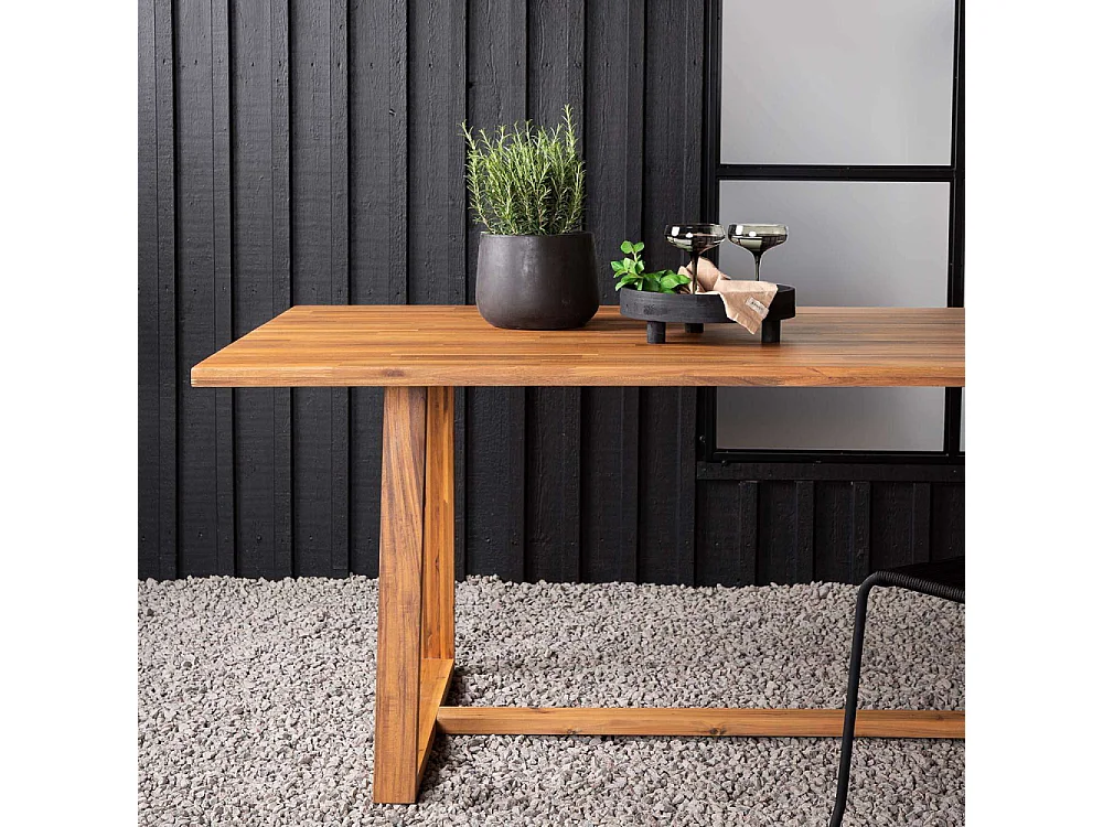 Table de Jardin en Bois "Plankton" 220cm Naturel