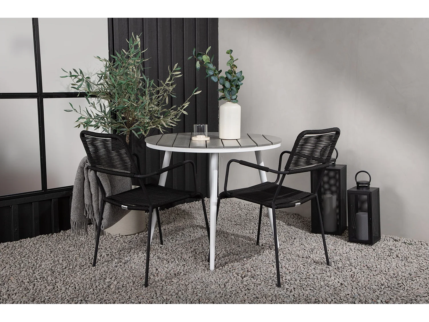 Table de Jardin Ronde "Break" 90cm Gris