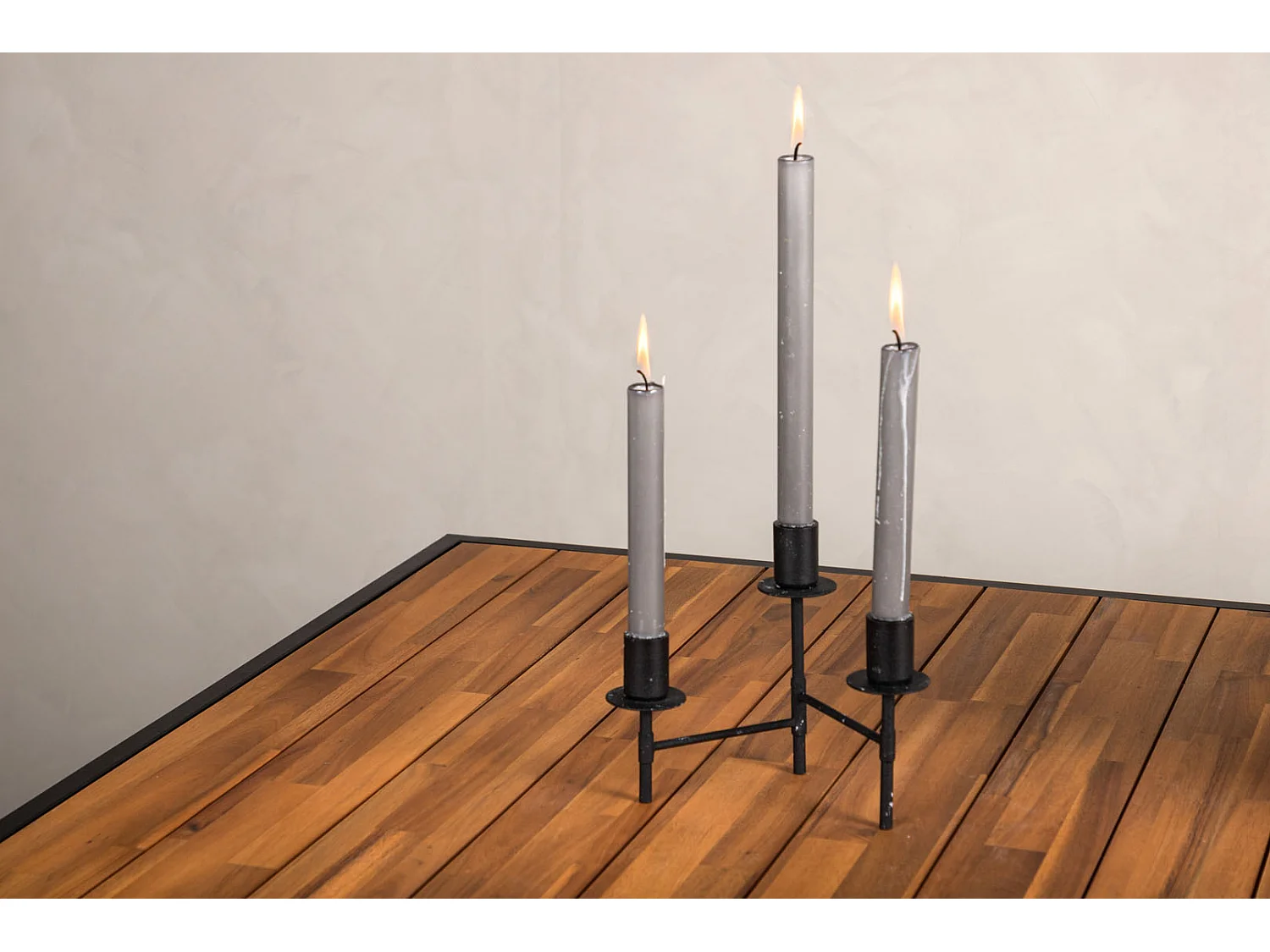 Khung eettafel tuin geolied teak look, zwart.