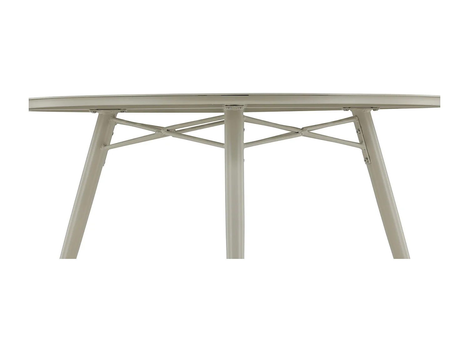 Table de Jardin Ronde Design "Lina" 120cm Beige