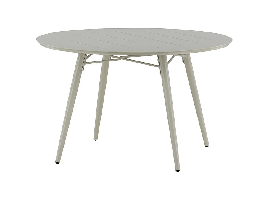 Table de Jardin Ronde Design "Lina" 120cm Beige
