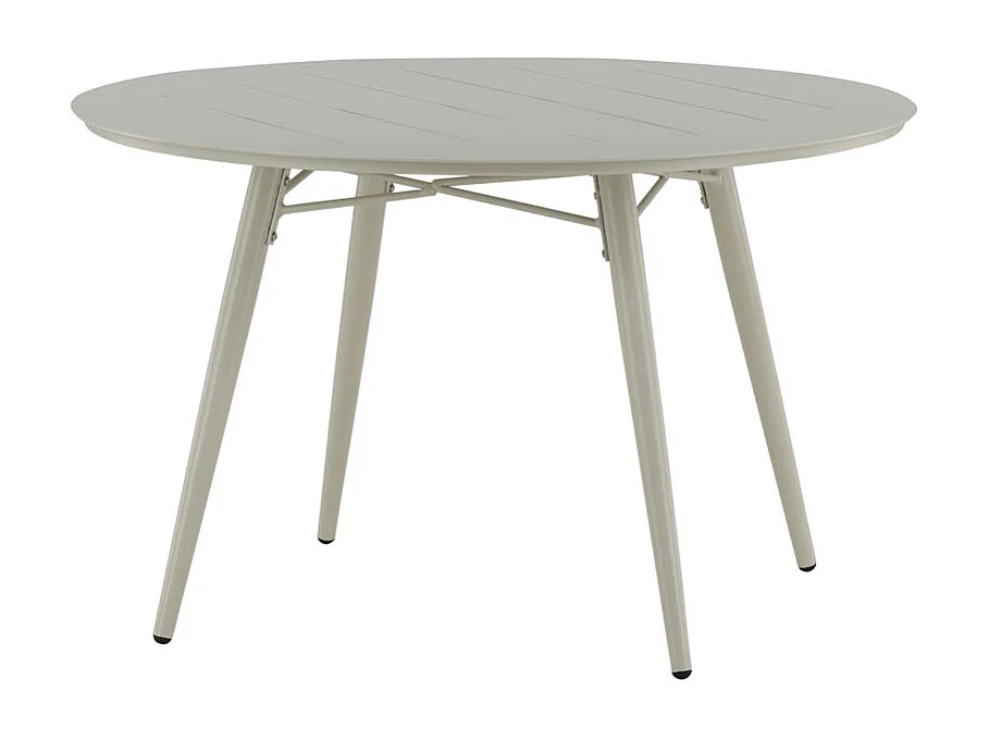 Table de Jardin Ronde Design "Lina" 120cm Beige