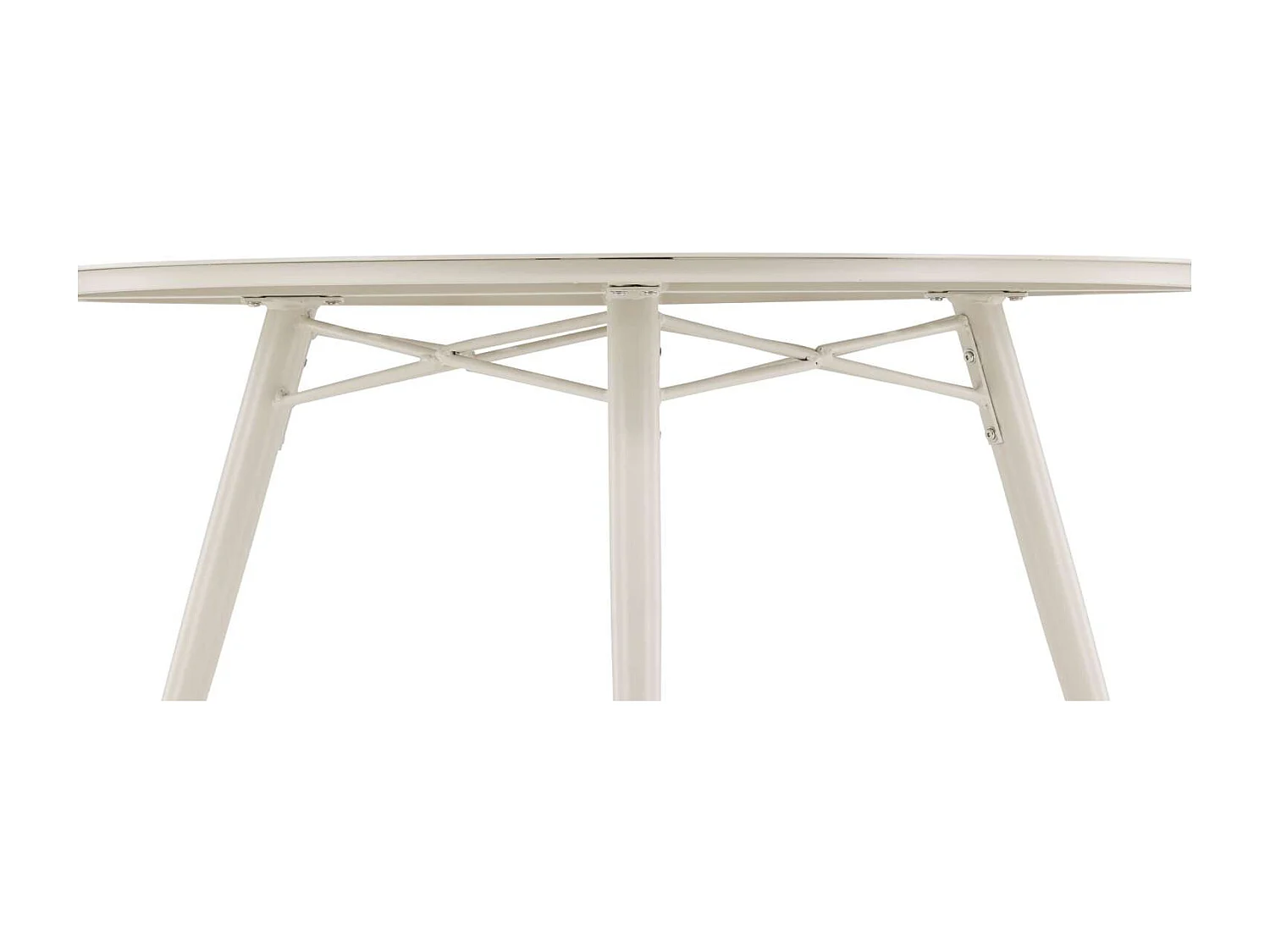 Table de Jardin Ronde Design "Lina" 120cm Beige