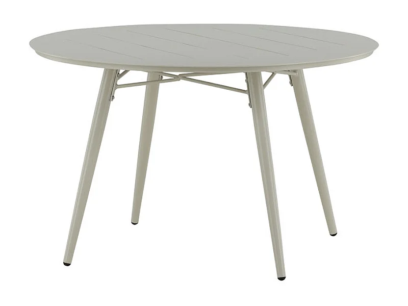 Table de Jardin Ronde Design "Lina" 120cm Beige