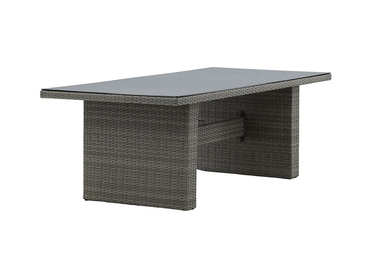 Table de Jardin en Verre "Padova" 200cm Gris