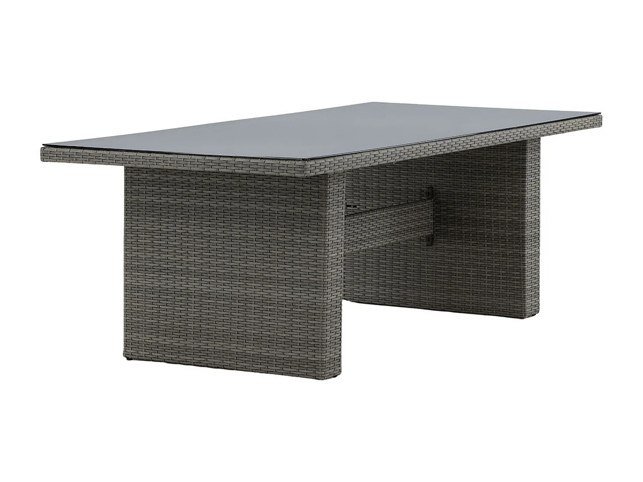 Table de Jardin en Verre "Padova" 200cm Gris