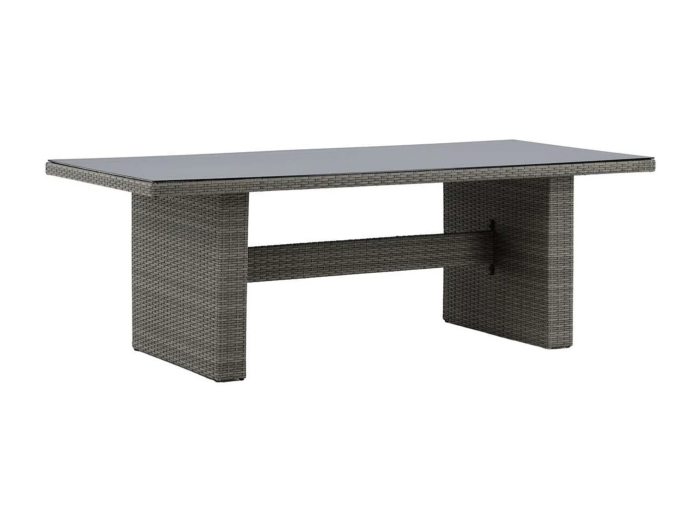 Table de Jardin en Verre "Padova" 200cm Gris