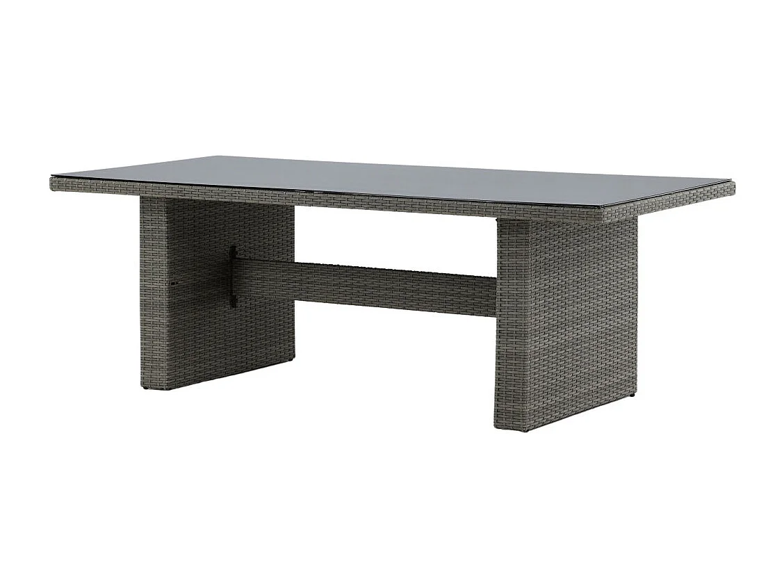 Table de Jardin en Verre "Padova" 200cm Gris