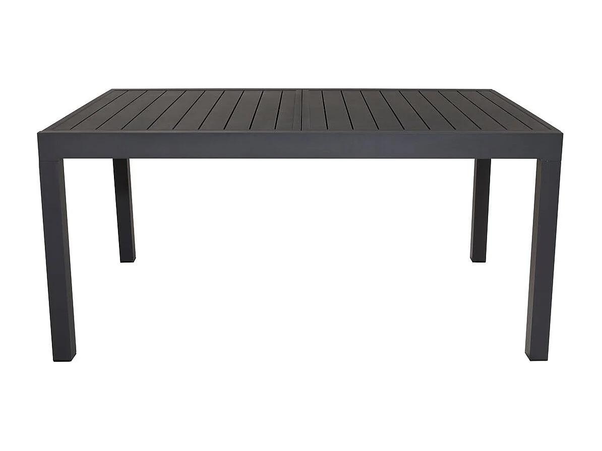 Marbella eettafel tuin incl. extra blad 160, 240 cm zwart, zwart.
