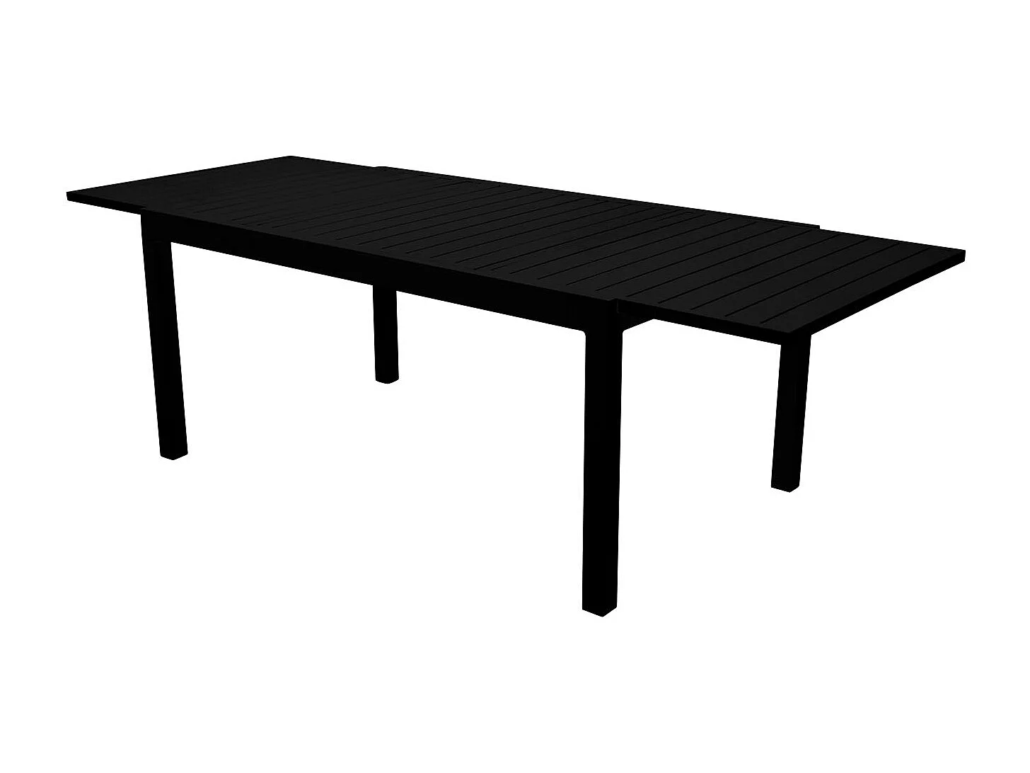 Table de Jardin Extensible "Marbella" 160-240cm Noir