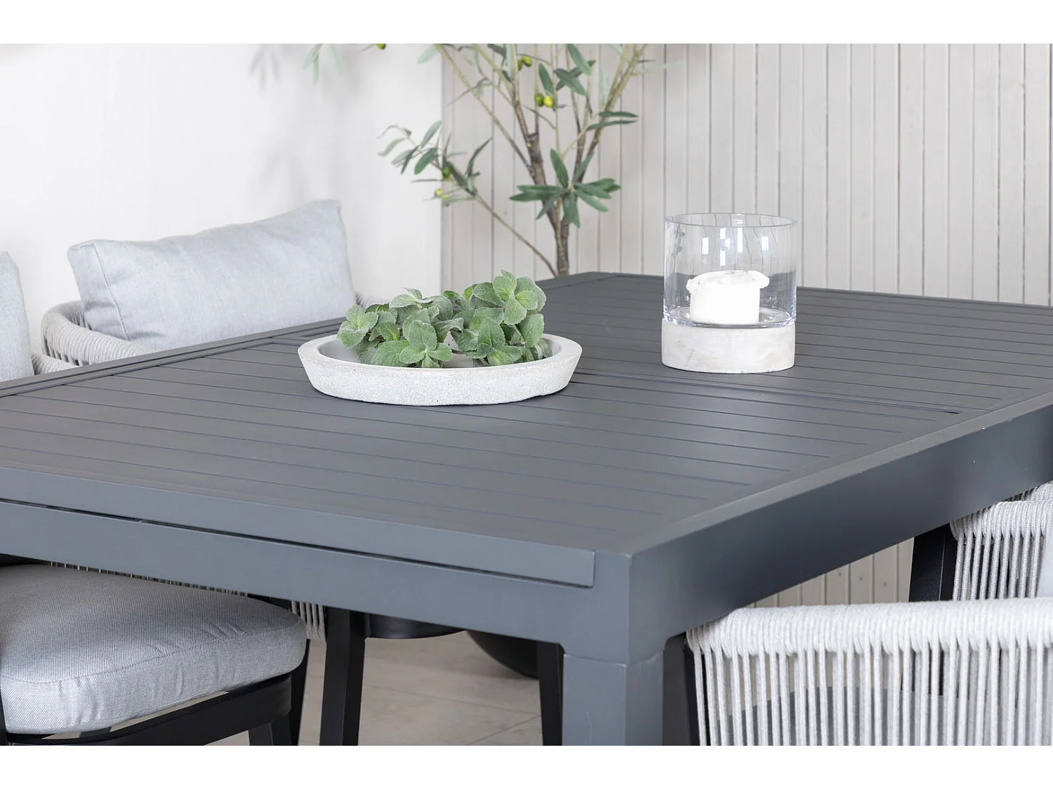Table de Jardin Extensible "Marbella" 160-240cm Noir