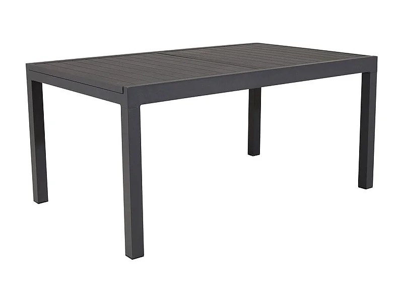 Marbella eettafel tuin incl. extra blad 160, 240 cm zwart, zwart.
