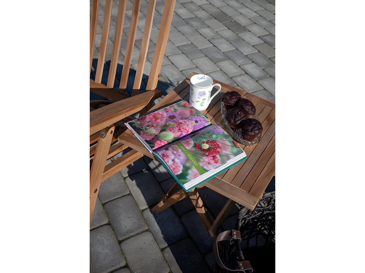 Tavolo angolare Bine 50x50 cm in legno massello di teak.