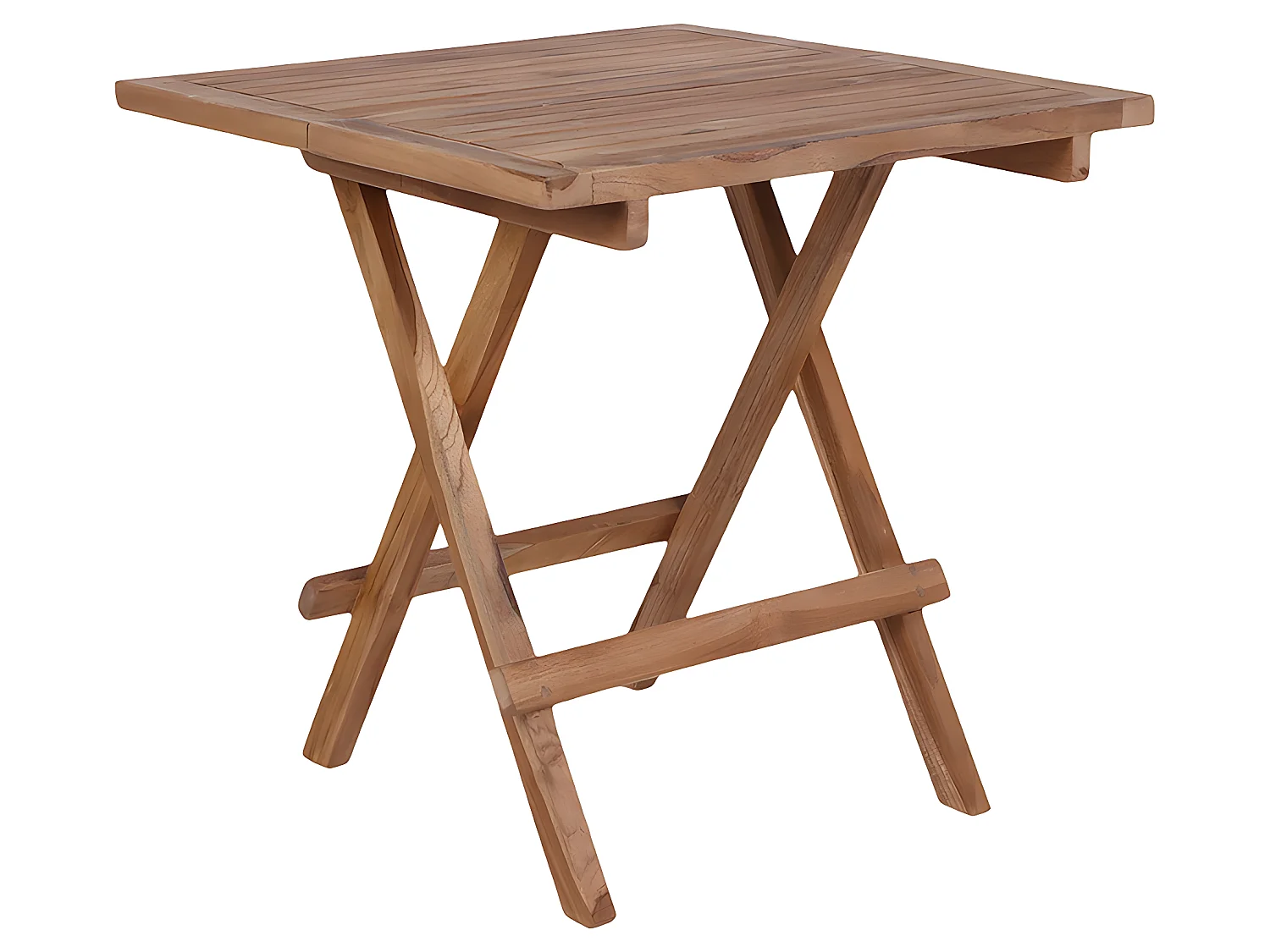 Bine petite table de jardin 50x50 cm, en teck massif.