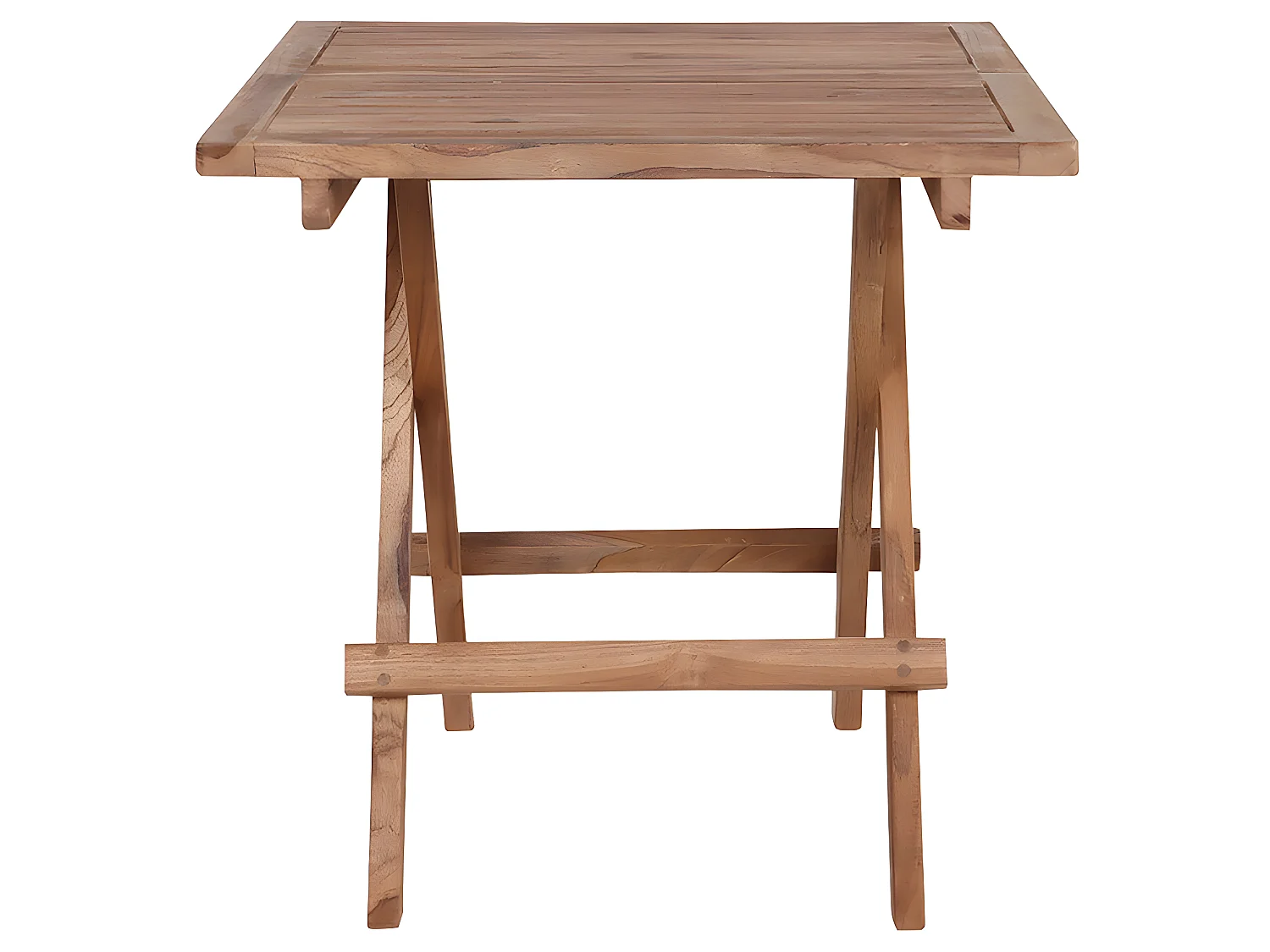 Bine petite table de jardin 50x50 cm, en teck massif.