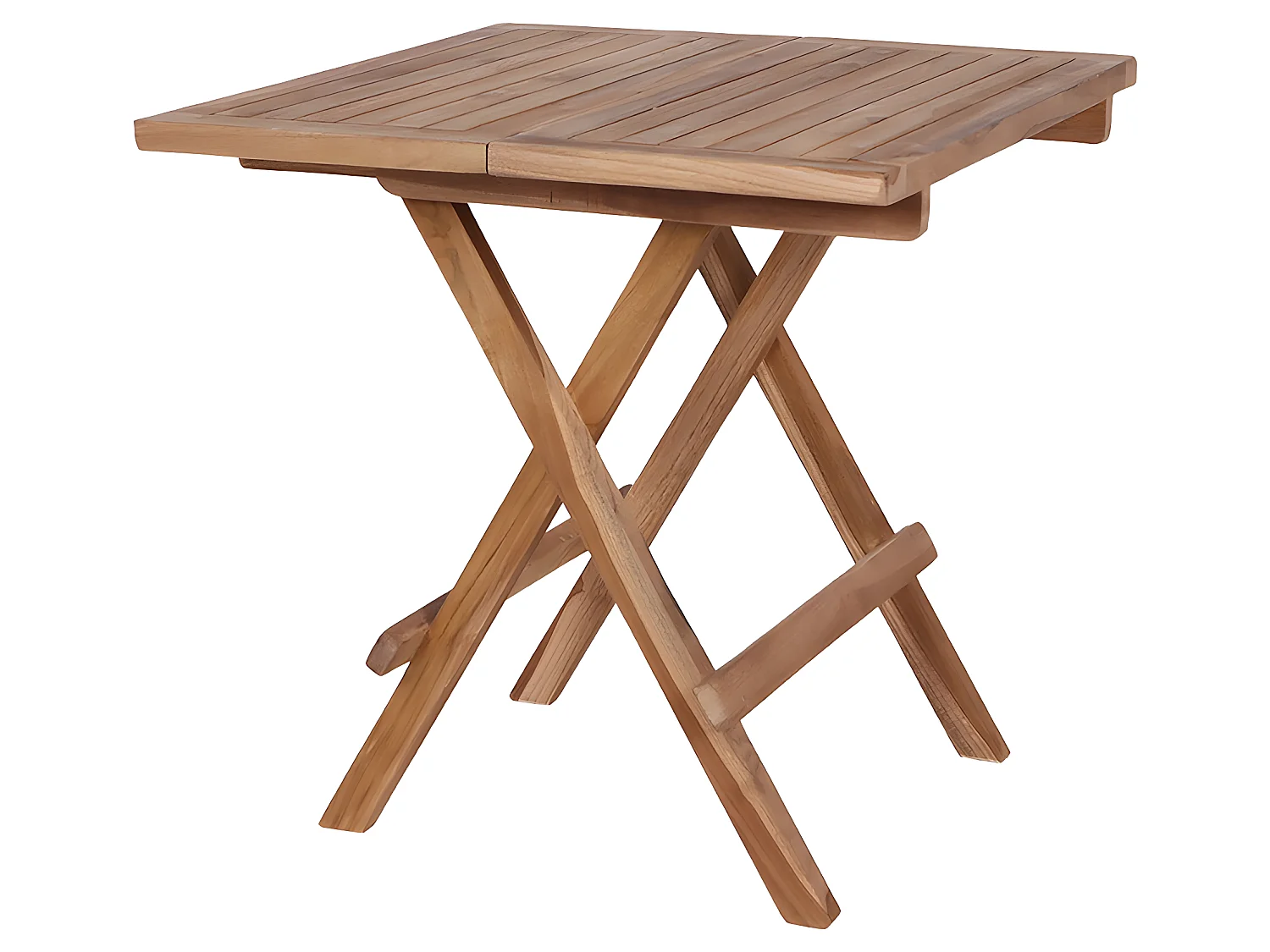 Bine petite table de jardin 50x50 cm, en teck massif.