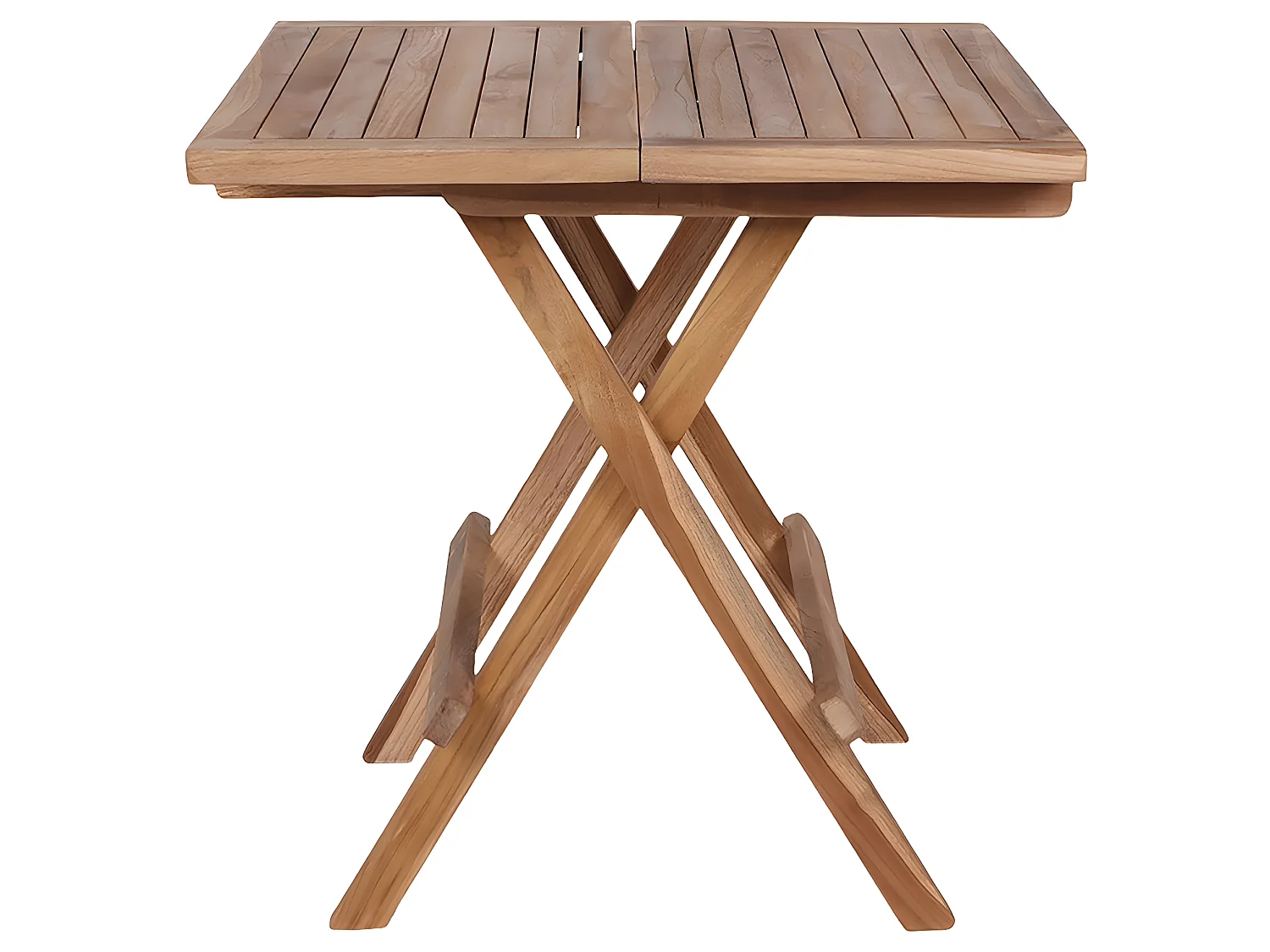 Bine petite table de jardin 50x50 cm, en teck massif.