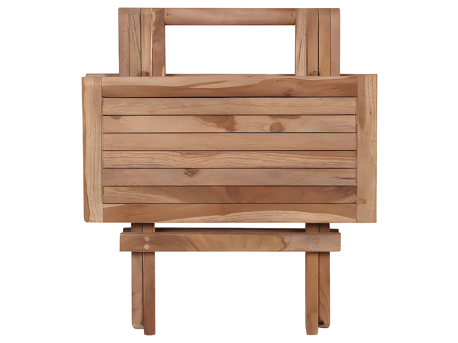 Bine petite table de jardin 50x50 cm, en teck massif.