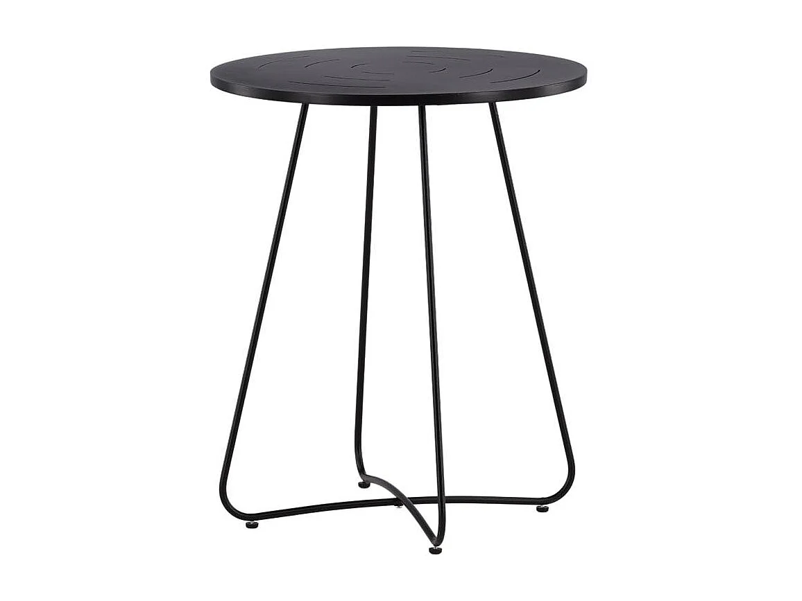 Table de Jardin en Métal "Bacong" 74cm Noir